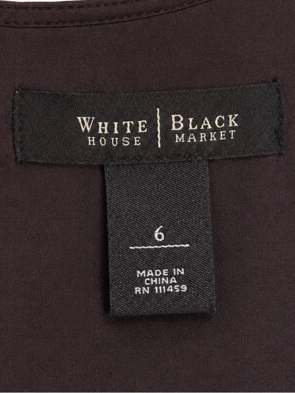 White House Black Market Black Sheath Cocktail Dress Size 6 Faux Leather Trim - Picture 3 of 5